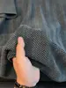 Camisa Polo de Cuello en V Espiga Hombro Normal Manga Corta Verano para Hombre Estilo Chanel Camiseta de Peso Pesado Corte Limpio Media Manga para Pareja