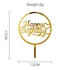 Tarjeta acrílica de feliz cumpleaños transfronteriza happybirthday cumpleaños fiesta de cumpleaños decoración para hornear pasteles