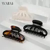 Pinza de Tiburón Premium Wjia Maillard Simple Retro Rojo Ámbar Marrón Hueco para el Cabello Pinza para el Cabello para Mujeres