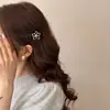 Horquilla de Flor con Pedrería de Lunares para Mujer, Pinza Lateral para el Cabello, Pinza para el Flequillo, Accesorio para el Cabello, Nuevo Estilo Coreano 2025