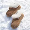 Chinelos de algodão para mulheres, confortáveis de usar, com fleece adicionado e sola espessa, botas de neve para mulheres, botas curtas de inverno versáteis e quentes, sapatos de algodão para mulheres, adequados para uso externo