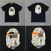 Camiseta Unissex de Manga Curta da Marca Tendência Aepe Colaboração Cabeça de Gorila Camuflagem Alta Qualidade Solta Manga Curta