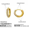 Pendientes Ear Cuff con Forma de C de Acero Inoxidable 316 Chapado en Oro de 18 Quilates, con Perforaciones en Ambos Lados, Joyería para Mujer, Ambiente Sencillo de Gama Alta para el Uso Diario