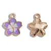 Pendente Colorido de Gota de Óleo de Plumeria Mais Vendido Transfronteiriço Acessórios de Joias de Liga DIY Pingente de Colar Pulseira Brincos