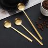 Colher Redonda de Aço Inoxidável Ninho de Pássaro Tremella Colher Mel Sobremesa Lembrancinha de Casamento Colher de Café Colher para Mexer com Logotipo Impresso