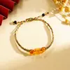 Pulsera de Hilo de Cinco Colores Tejida a Mano, Pulsera de Cuenta Cilíndrica con Mantra de Seis Palabras Estilo Tíbet, Pulsera de Hilo de Cinco Colores del Festival del Bote del Dragón, Pequeño Regalo