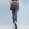 Pantalones Deportivos para Mujer para Yoga, Primavera y Otoño, Pantalones de Running Fitness de Secado Rápido, Pantalones tipo falda Falsos de Dos Piezas de Cintura Alta, Pantalones Delgados de Corte Ajustado