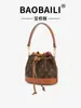 Bolso Cubo de Moda Vintage Floral 2025 Nuevo Otoño para Mujer de Alta Calidad Moda Versátil Bolso de Hombro Bolso Cruzado
