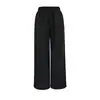 Pantalones de Pierna Ancha Elásticos Rosas de Cintura con Cordón Estilo Perezoso para Mujer 2026 Verano Nuevos de Cintura Baja Casual Estilo Relajado Pantalones para Caminar