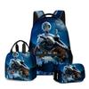 2024 Nuevo Producto Thewildrobot-Mochila Escolar Robot Salvaje Bolsa de Almuerzo Estuche de Lápices de Doble Capa Set de Tres Piezas