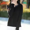 Cross2026 Otoño Nuevo Cárdigan de Punto con Cuello Redondo para Mujer Escote Adornado con Pedrería Suéter Holgado de Manga Larga Abrigo Holgado