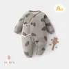 Ropa de Bebé Recién Nacido Atuendo de Mariposa Mono Estilo Monje Traje para Gatear Otoño Año Nuevo Chino de Caballo Ropa de Una Pieza para Recién Nacido Aijie