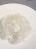 Elástico de Cabelo Scrunchie Listrado com Renda Estilo Coreano para Mulheres, Acessório de Cabelo Suave e Elegante, Elástico de Cabelo Scrunchie Estilo Coreano