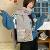 Cachecol Quente Estilo Japonês Filhote Fofo Cachecol de Lã Misturada para Casal Aquecedor de Pescoço Design de Moda de Inverno Aquecedor de Pescoço À Prova de Frio