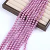 Perlas de Cristal Blanco Australiano de Imitación de Alta Calidad Vidrio de Alto Brillo Cuentas Sueltas Redondas con Agujero Pasante Accesorios para Pulseras Collares Joyería