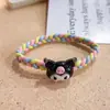 Elástico de Borracha Infantil Kuromi Fofo Alta Elasticidade Sanrio Não Machuca o Cabelo Faixa de Cabeça para Bebê Faixa de Cabelo Corda Colorida