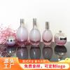 Botella de set de cosméticos al por mayor personalizado botella de crema de 30g botella de loción de 100ml botella de vidrio rosa de moda