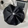 Scrunchie Preto de Camada Dupla Estilo Igual de Zhao Lusi e Xu Yan, Novo Acessório de Cabelo de Luxo para Mulheres, Elástico de Cabelo para Outono e Inverno