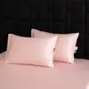 Funda de almohada de alta gama 60s Lyocell Tencel, funda de almohada de una sola pieza de seda helada táctil fresca de verano para dormir sin ropa, ropa de cama