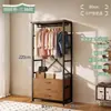 Armario metálico de estilo abierto, perchero de pie para dormitorio, colgador de ropa para el hogar, estantería para vestidor