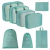 Bolsa de almacenamiento para viajes transfronterizos, set de neceser, bolsa de almacenamiento organizadora de ropa para equipaje de siete piezas, bolsa de almacenamiento de viaje