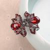 Accesorio para el Cabello de Mujer con Diseño de Pétalos de Flor de Cristal, Pinza para el Cabello de Loto Incrustada con Pedrería, Estilo Artístico Vintage