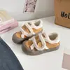 Zapatos de Algodón Nieve Peluche 2025 Invierno Nuevos para Mujer Casual Zapatos Deportivos Grandes de Algodón Velcro Zapatos de Algodón Be-6933