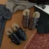 Primer Encuentro Temporada 2026 Otoño Nuevas Pantuflas de Piel con Puntera Brogue Británica Retro para Usar Afuera