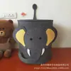Juguetes Infantiles de Animales de Dibujos Animados Cesta para Ropa Sucia de Fieltro Lavable Cubo de Almacenamiento de Fieltro Cesta de Almacenamiento para Artículos Domésticos