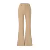 Atacado de Roupas Femininas Transfronteiriças Estilo Europeu e Americano Outono 2025 Novo Estilo Bonito Cruz Alta Elasticidade Calças Casuais Levemente Flare Femininas Cor Lisa