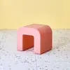 Taburete bajo creativo nórdico de plástico para el hogar taburete taburete taburete maquillaje sala de estar balcón mesa de centro pequeña al lado del sofá
