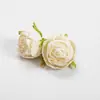 F Flores de Seda con Borde Desgastado Estilo Vintage, Capullos de Rosa, Flores Artificiales, Materiales Hechos a Mano para Bricolaje, Decoración de Caja de Regalo, Arreglo de Boda