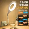 Control de Voz por IA Lámpara de Escritorio Activada por Voz Lámpara de Inducción USB Lámpara de Mesita de Noche para Dormitorio Luz Nocturna Pequeña LED Luz Ambiental