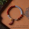 Pulsera de Ágata Roja del Sur Xizang Jade de Agua Azul Aguamarina Año de Nacimiento Nueva Marea Nacional para Mujer Suministro al por Mayor