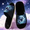 Fornecimento Exclusivo Transfronteiriço de Pantufas de Algodão Pelúcia Estampadas com Padrão de Flores Múltiplas para Homens e Mulheres, Entrega Jit Transfronteiriça de Pod Uma Peça
