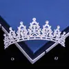 Tocados de Ceremonia para Adultos Coreanos Nuevos de Cristal Corona de Performance Infantil Corona de Cumpleaños Navidad Accesorios para el Cabello al por Mayor