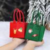 Bolsa de manzanas creativa para decoración navideña, bolsa de regalo de dulces para niños, bolsa de tela de fieltro, bolsa de mano DIY
