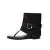 Sandalias Chanclas de Moda con Punta Abierta 2026 con Aumento Interno de Altura, Botines con Hebilla de Cinturón, Nuevos Pantalones Botín de Doble Uso Primavera/Verano