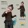 Camiseta Básica de Malha com Gola Volumosa Estilo Princesinha Suave Estilo Coreano Maiyoyo para Meninas