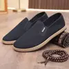 Zapatos de Tela Old Beijing para Hombre, Transpirables, Casuales, Ligeros, Sin Cordones, Anti-Olor, Absorbentes de Sudor, Zapatos de Artemisa para Hombre