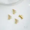 Pulsera DIY de Perlas con Abalorios Espaciadores de Zirconio de Colores Rellenos de Oro de 14 Quilates que Conservan el Color, Mariposa Abeja, Agujero Doble, Fila Doble, Agujero Triple, Fila Triple