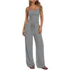 Conjunto Informal de 2 Piezas para Mujer Y2 2026 Color Sólido Camisola Pantalones de Pierna Ancha - Comercio Exterior Transfronterizo Amazon Europeo y Americano