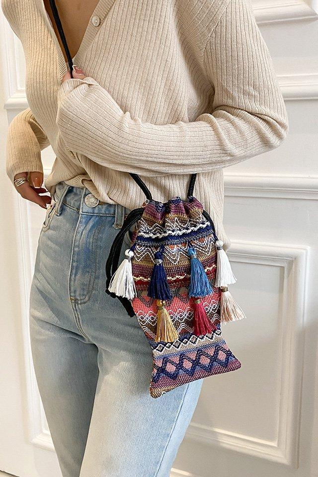 包包女可爱小挎包小鱼包云南民族风刺绣可爱逛街女士手机包单肩包