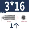 Juego de tornillos de punta grado 12.9, tornillos de cabeza hexagonal de acero inoxidable 304, tornillos de punta 316, tornillos de máquina de punta M2M3