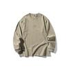 Flyclan Nueva Tendencia Americana Primavera y Otoño Sudadera de Algodón de Bambú Holgada de Cuello Redondo Camiseta de Manga Larga para Hombre y Mujer Q8901