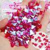 Taladro de uñas de corazón torcido Aurora ~ Exclusivo transfronterizo para joyería de uñas con forma de corazón, diamantes planos de resina DIY, venta al por mayor