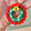Pingente Chaveiro de Natal Transfronteiriço Bolsa de Crochê em Lã Feita à Mão Pendurada Festival Acabado Criativo Pequeno Presente Presente