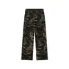 Mono de camuflaje hiphop estilo americano para calle alta, unisex, holgado, versátil, de pierna ancha, casual, para pareja, pantalones de calle largos