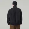 Otoño 2026 Nuevo Chaqueta de Trabajo Negra para Hombre Abrigo Holgado con Cremallera Tendencia Fresco Casual Resistente al Viento
