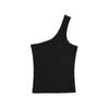 Colete camisola de ombro único personalizado da Pure Spice Girl para roupas femininas de nicho, top curto ultracurto com corte slim e cintura alta combinando com a cor